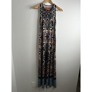 Clover Canyon Maxi Dress Womens XS Sleeveless Racerback Boho Print Made in USA